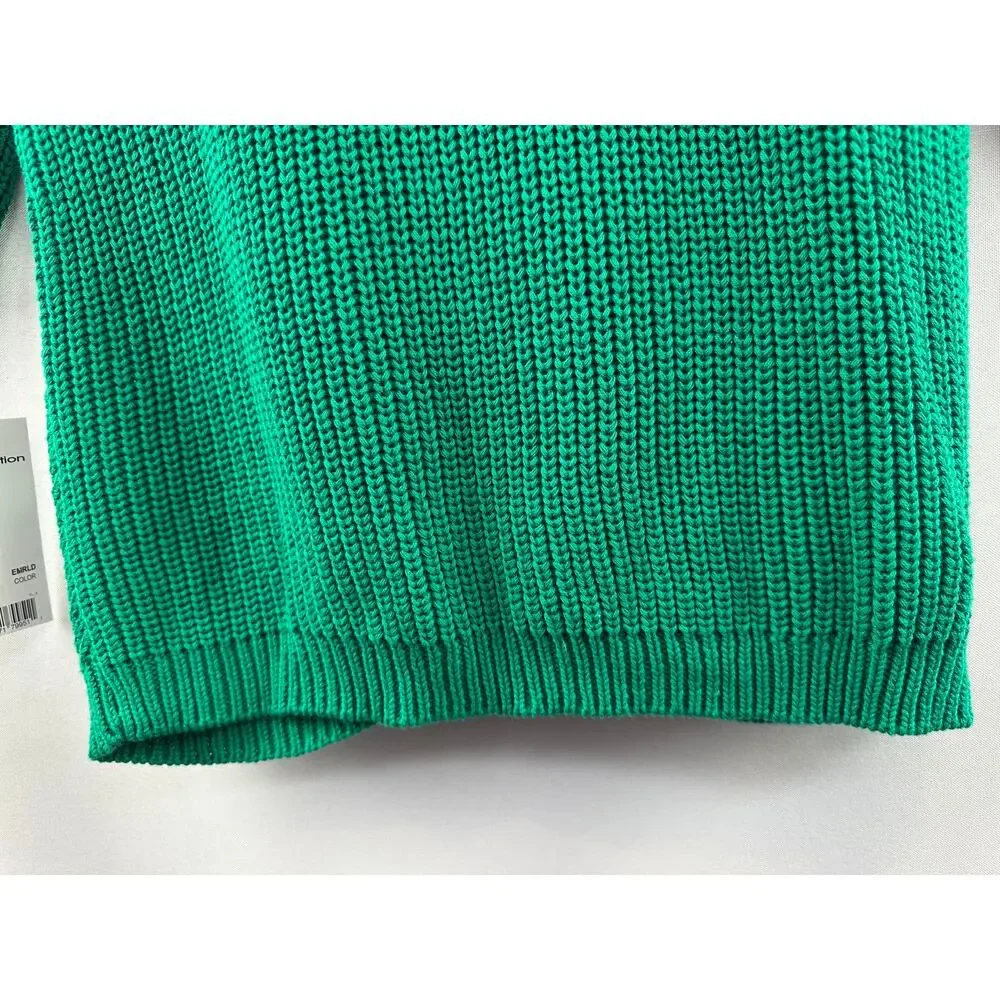 Women’s NY Collection Short Sleeve Sweater Green Size S